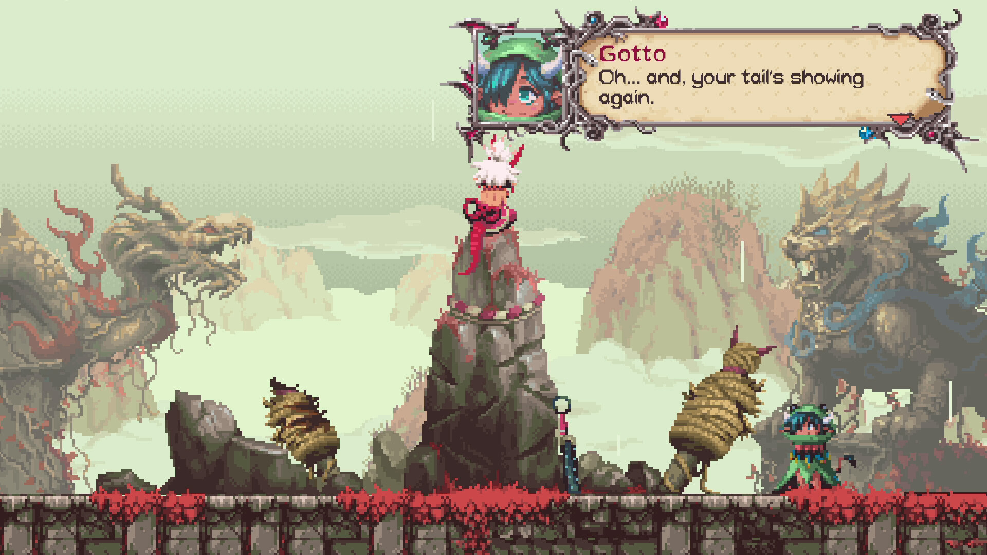 Outdoor Kutala path with dialogue, first-hour scene